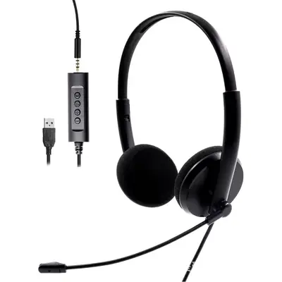 European and American Hot Product Spot USB Telephone Headset 3.5mm Mobile Phone Headset Lightweight Head-Mounted Online Class Conference Microphone