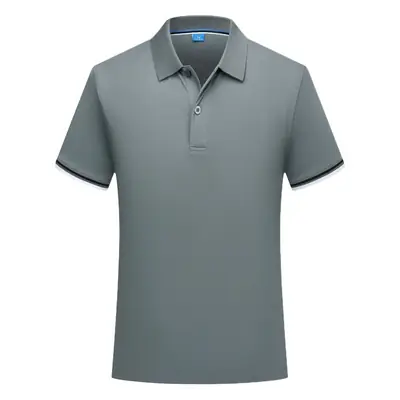 Light Blue Polo T-Shirt with Embroidered Details