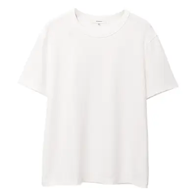 Men Women Cotton T-Shirt Blue Loose Summer