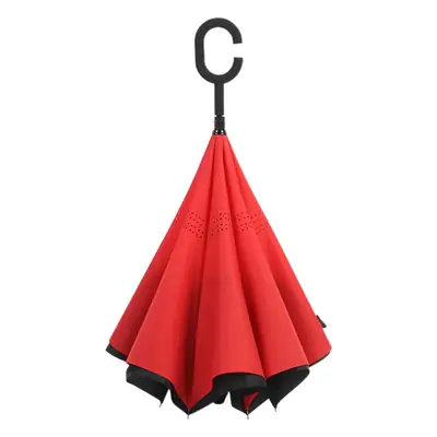 Double Layer Reverse Umbrella Yellow Black Hands Free