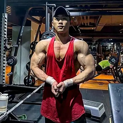 Muscle Men's Red Mesh Sleeveless Vest