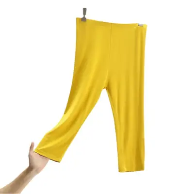 White Modal Leggings Plus Size High Waist Slim