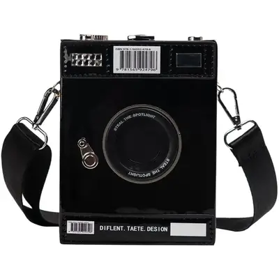 2023 Black Wide Shoulder Strap Camera Bag