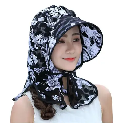 Blue Floral Foldable Sun Hat for Kids Beach Wear
