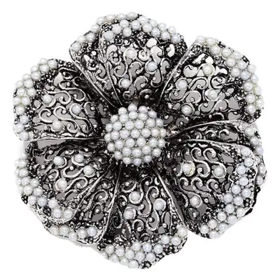Vintage Pearl Flower Brooch for Women