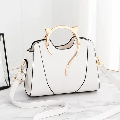 Green Gold Handle Ladies Handbag Large Capacity