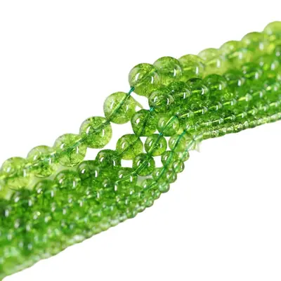 Olive Green Crystal Loose Beads for Women's Jewelry