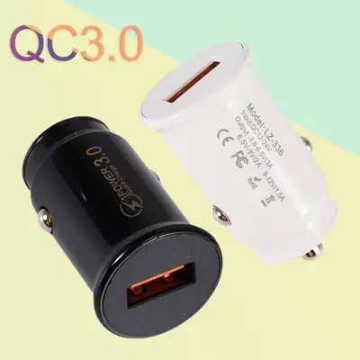 QC 3.0 Mini Car Charger 5V 9V 12V Fast Charge