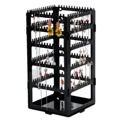 Multi-Layer Earrings & Necklaces Display Rack 30x15cm Black