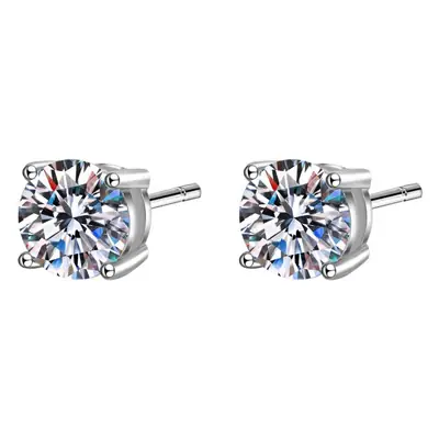 Cross-Border S925 Silver Moissanite Earrings for Women