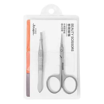 Stainless Steel Eyebrow Clip Set, 2 Pcs, Long Lasting, Carbon Steel, 2 Piece