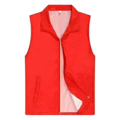 Red Volunteer Vest Vesting Shirt Custom Logo Culture Shirt Work Clothes Advertising Vest Printing
