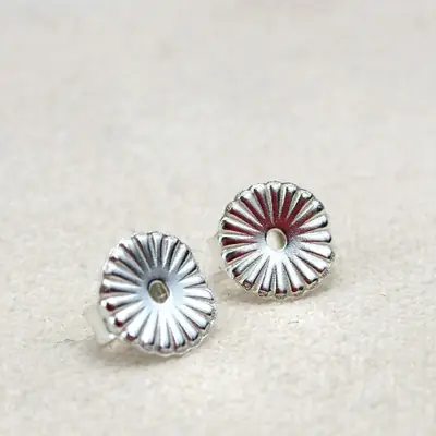 S925 Sterling Silver Chiffon Ear Plugs for Men