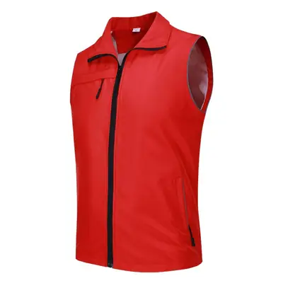 Yellow Sleeveless Vest with Black Zip & Logo