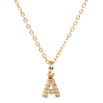 Gold Dollar S-Necklace with Diamond Clavicle