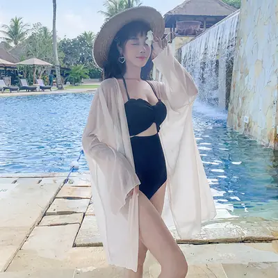 2023 Maldives Chiffon Cardigan Medium Long Sun Protection