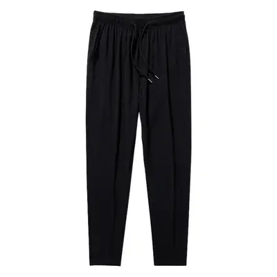 Men's Ice Silk Cropped Pants Black Grey