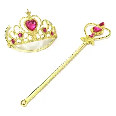 Golden Crown Magic Wand Set for Girls Party Wear
