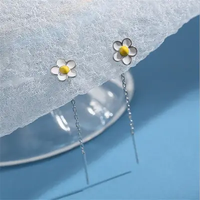 Sunflower Daisy Tassel Earrings for Women