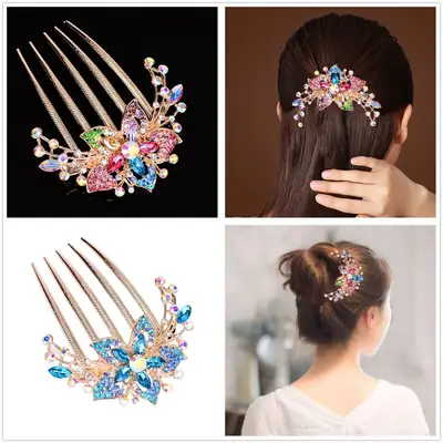 Crystal Headpin Hairpin for Women with Alloy Design