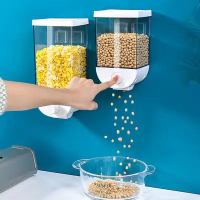 Wall-Mounted Grain Storage Box for Kitchen
