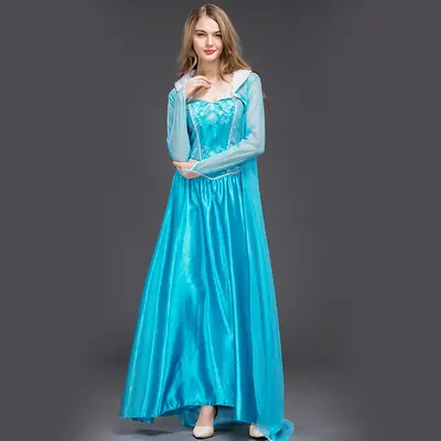 Frozen Elsa Elsa Princess Elsa Dress Adult European and American Halloween cosplay Stage Performance Costume