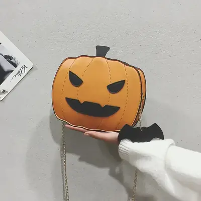 Cute Halloween Pumpkin Bag for Girls Chain Shoulder Crossbody