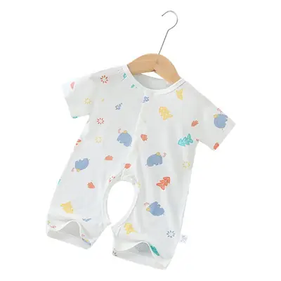 Baby Cotton Short Sleeve Jumpsuit 0-1Yr Summer