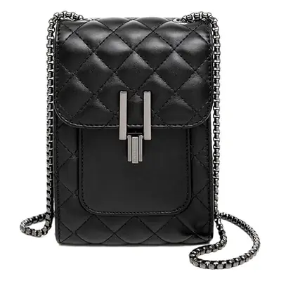 Black Rhombus Shoulder Crossbody Bag for Women