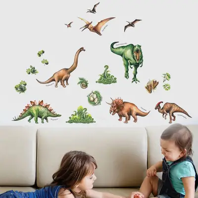 Dinosaur Wall Stickers for Kids Bedroom Creative Decor