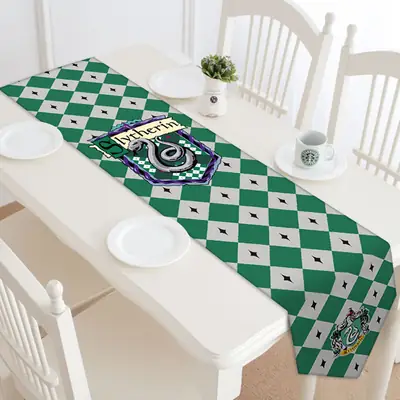 Harry Potter Tablecloth Runner Red Gold Decor