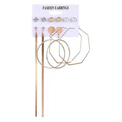 6-Piece Fashion Earrings Set with Tassels and Tarnish