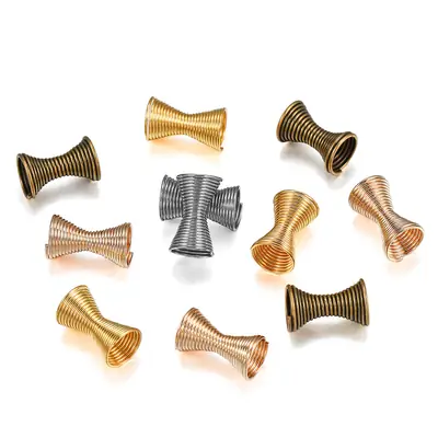 12mm Spring Torus Beads Gold Finish DIY Jewelry