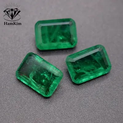 HamKim Synthetic Emerald Gemstone Rings & Pendants
