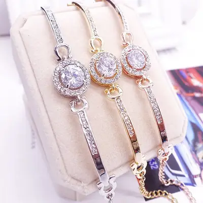 1 Karat Zircon Cross Border Bracelet for Women