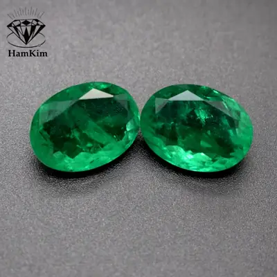 Green Oval Gemstone Ring Earring Main Stone Ring