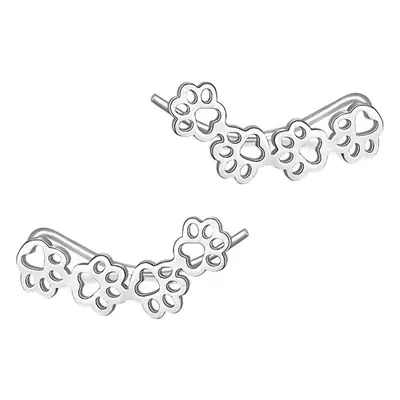 Cat Print Cat Ear Bone Clip Earrings for Women