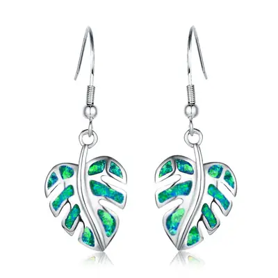 New Leaf Earrings for Women Pink Leaf Design