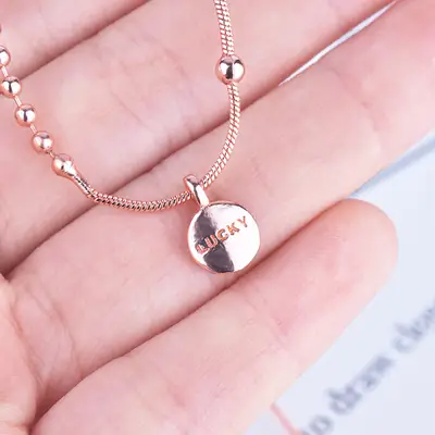 925 Silver Lucky Bean Necklace for Women