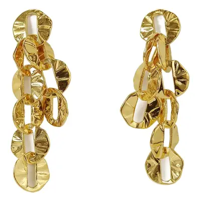 Real Gold Brass Earrings for Women European Style