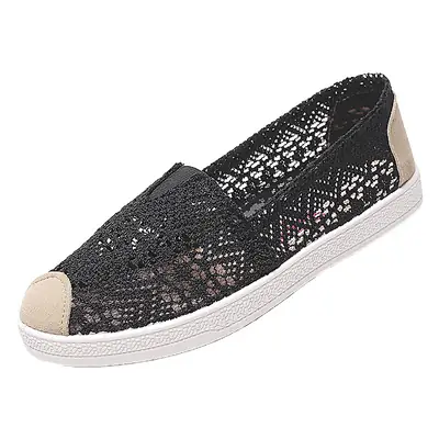 Beige Striped Mesh Sandals for Women Comfortable Casual