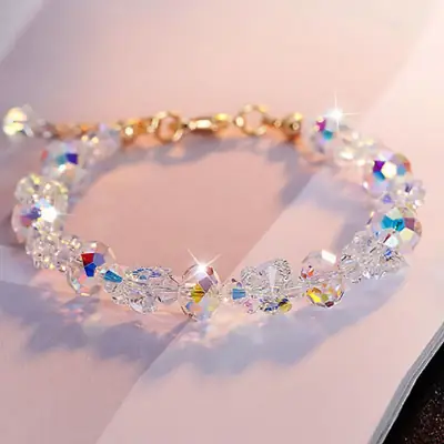 Korean Style Imitation Crystal Butterfly Bracelet for Women