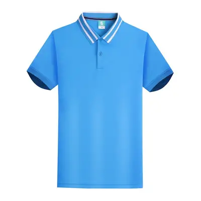 Men Navy Polo Shirt with White Trim