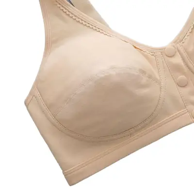 Buming year ago, middle-aged and elderly vest with buckle, breathable big red nursing bra, adjustable shoulder strap, middle-aged and elderly underwear