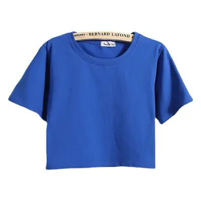 Red Navel-Exposed Women's T-Shirt Small