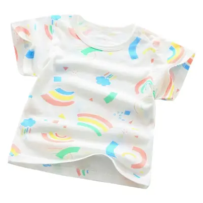 Baby T-Shirt White Moon Print 0-4Yr Cotton
