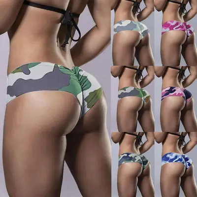 Women Camo Printed Shorts Summer Casual Pants