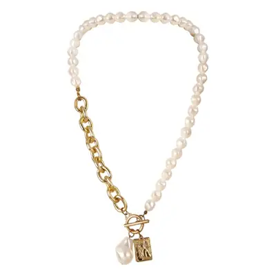 European American Cross Border Pearl Necklace Women Retro Baroque Alloy