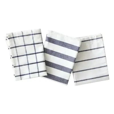 Japanese Square Napkin Mat Striped Cotton Blue White