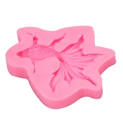 Pink Silicone Fish Tail Cake Mold for Chinese Style Carp